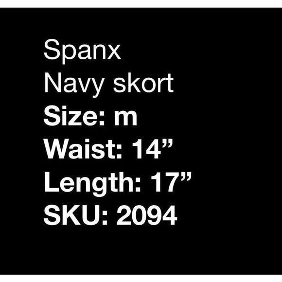 SPANX AirEssentials Pique Skort Navy- Size M - Picture 8 of 8